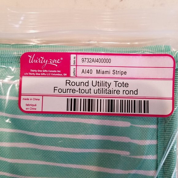 Thirty One Round Utility Tote-NWOT - Picture 6 of 6